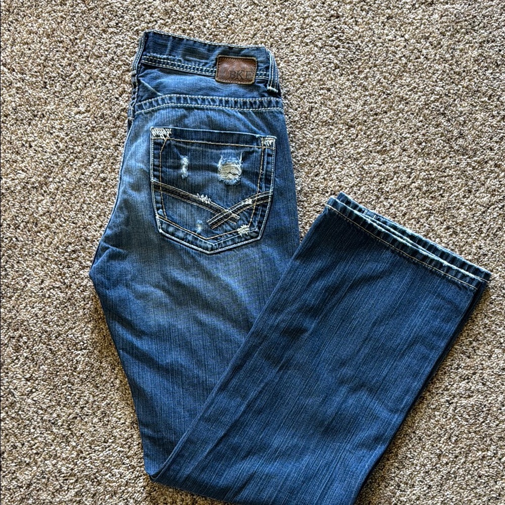 BKE Men’s Justin Dark Blue Jeans